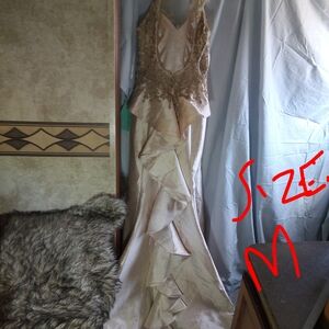 Elegant Cream Evening Gown